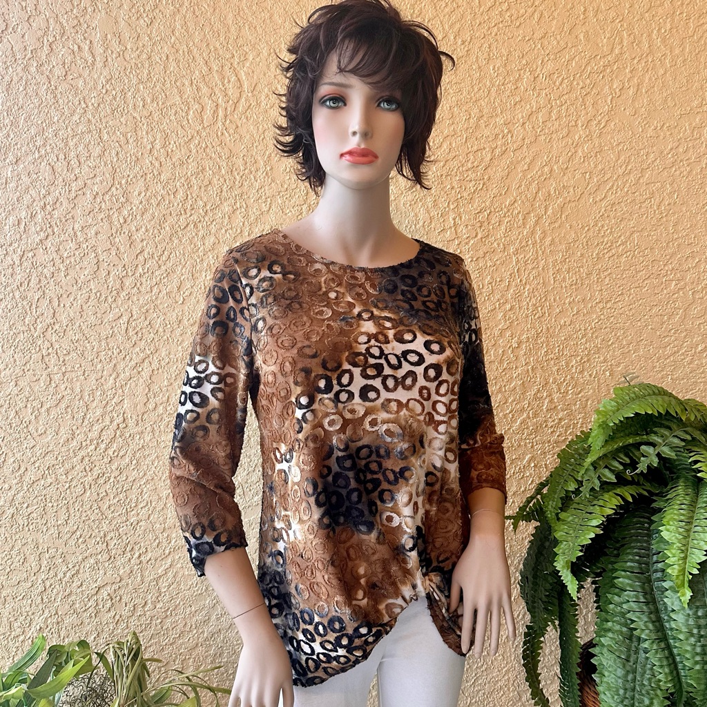 Ruby Rd Brand Earth Colors Textured Top